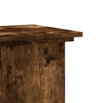 Plantenstandaard 33x33x80 cm bewerkt hout gerookt eikenkleurig 7
