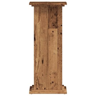 Plantenstandaard 33x33x80 cm bewerkt hout oud houtkleurig 4