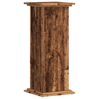 Plantenstandaard 33x33x80 cm bewerkt hout oud houtkleurig 6