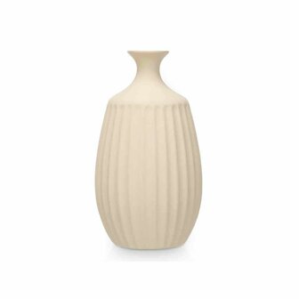 Vaas Beige Keramisch 21 x 39 x 21 cm (2 Stuks) Strepen 3