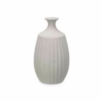 Vaas Grijs Keramisch 21 x 39 x 21 cm (2 Stuks) Strepen 2