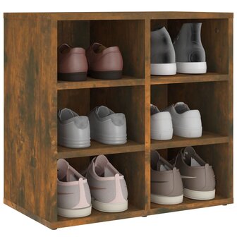 Schoenenkast 52,5x30x50 cm gerookt eikenkleurig 7