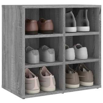 Schoenenkast 52,5x30x50 cm grijs sonoma eikenkleurig 7