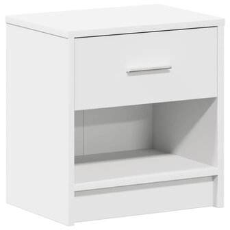 Nachtkastje met lade 39x28x41 cm wit 2