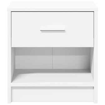 Nachtkastje met lade 39x28x41 cm wit 4