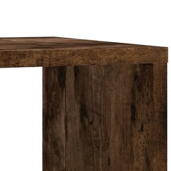 Bijzettafel met wieltjes 50x30x55 cm hout gerookt eikenkleurig 8
