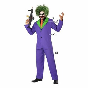 Kostuums voor Volwassenen Joker Paars Moordenaar (3 Onderdelen) - Maat: M/L - Maat: M/L 4