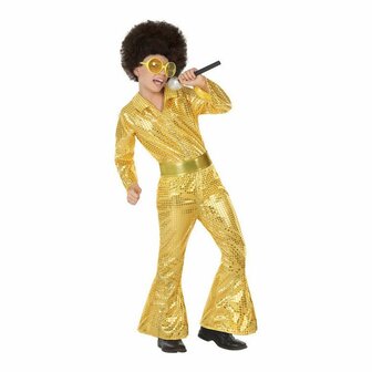 Kostuums voor Kinderen Disco Gouden (2 Onderdelen) (2 pcs) - Maat: 5-6 Jaar - Maat: 5-6 Jaar 1