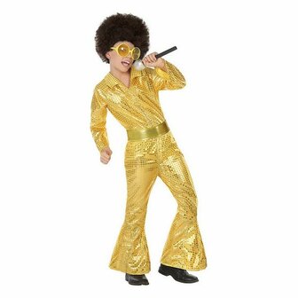 Kostuums voor Kinderen Disco Gouden (2 Onderdelen) (2 pcs) - Maat: 5-6 Jaar - Maat: 5-6 Jaar 3