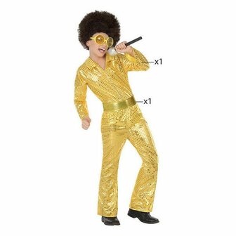 Kostuums voor Kinderen Disco Gouden (2 Onderdelen) (2 pcs) - Maat: 5-6 Jaar - Maat: 5-6 Jaar 5