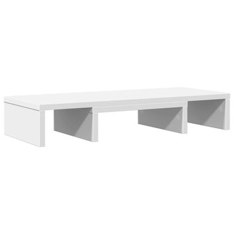 Monitorstandaard verstelbaar 60x24x10,5 cm bewerkt hout wit 2