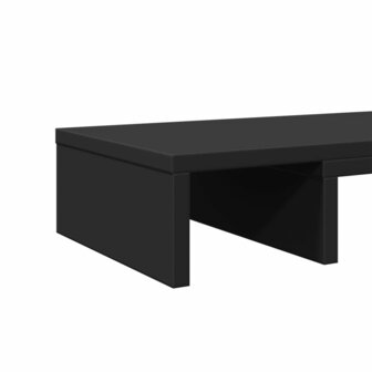 Monitorstandaard verstelbaar 60x24x10,5 cm bewerkt hout zwart 7