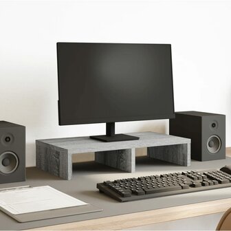 Monitorstandaard 50x27x10 cm bewerkt hout grijs sonoma eiken 1