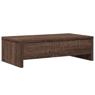 Monitorstandaard met lades 50x27x15 cm hout bruin eikenkleurig 2