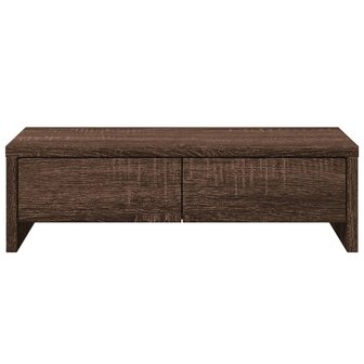 Monitorstandaard met lades 50x27x15 cm hout bruin eikenkleurig 4