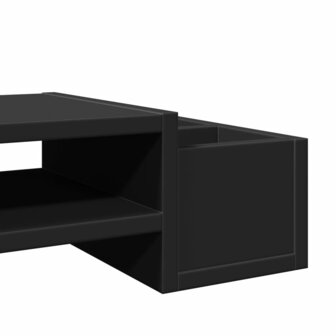 Monitorstandaard met opbergruimte 70x27x15 cm hout zwart 7