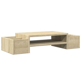 Monitorstandaard met opbergruimte 70x27x15 cm hout sonoma eiken 6
