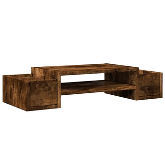 Monitorstandaard opbergruimte 70x27x15 cm hout gerookt eiken 6