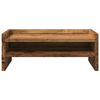 Monitorstandaard 42x24x16 cm bewerkt hout oud houtkleurig 4
