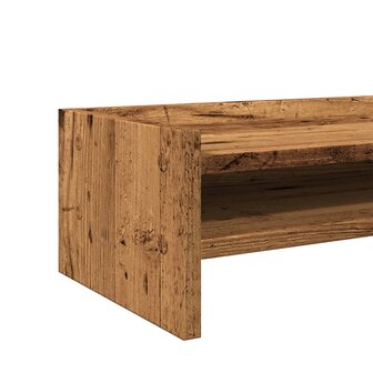 Monitorstandaard 42x24x16 cm bewerkt hout oud houtkleurig 7