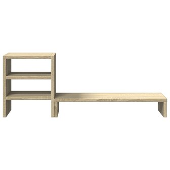 Monitorstandaard met bureau-organizer bewerkt hout sonoma eiken 4