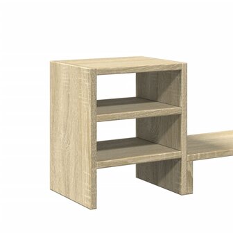 Monitorstandaard met bureau-organizer bewerkt hout sonoma eiken 7