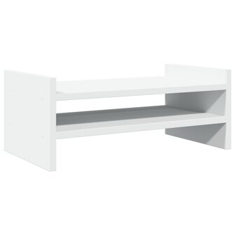 Monitorstandaard 50x27x20 cm bewerkt hout wit 6