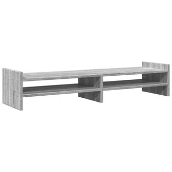 Monitorstandaard 100x27x20 cm bewerkt hout grijs sonoma eiken 2