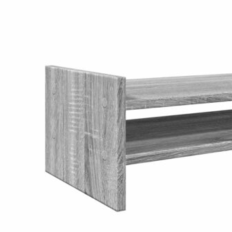 Monitorstandaard 100x27x20 cm bewerkt hout grijs sonoma eiken 7