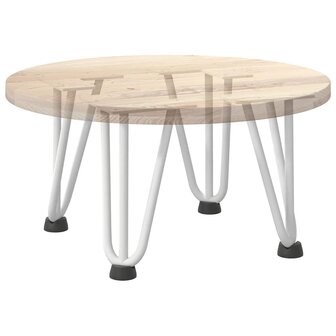 Haarspeld tafelpoten 4 st 20 cm massief staal wit 8