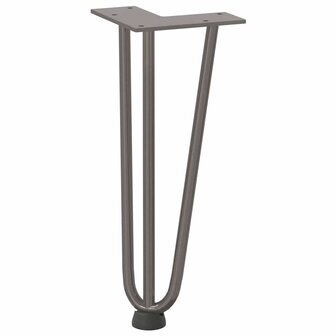 Haarspeld tafelpoten 4 st 30 cm massief staal naturel 4