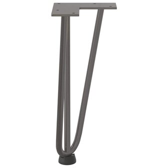 Haarspeld tafelpoten 4 st 30 cm massief staal naturel 6
