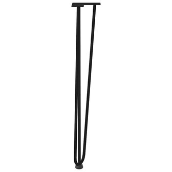 Haarspeld tafelpoten 4 st 72 cm massief staal zwart 6