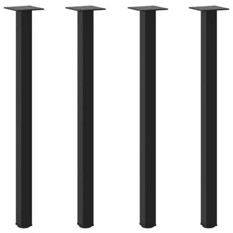 Salontafelpoten 4 st 72-74 cm staal zwart 2