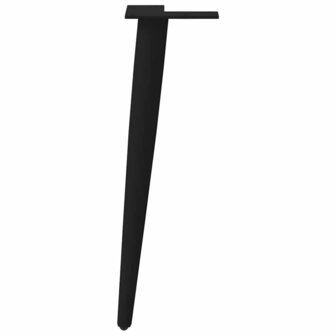 Salontafelpoten conische vorm 4 st 42-43 cm staal zwart 5
