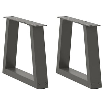 Eettafelpoten 2 st V-vormig 40x(30-31,3) cm staal antraciet 1