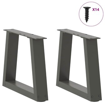 Eettafelpoten 2 st V-vormig 40x(30-31,3) cm staal antraciet 3