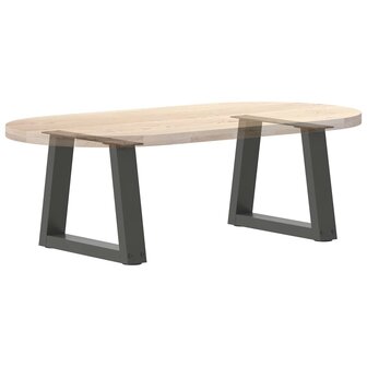 Eettafelpoten 2 st V-vormig 40x(30-31,3) cm staal antraciet 8