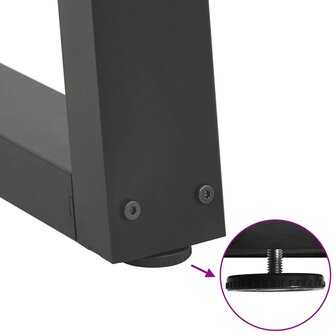 Eettafelpoten 2 st V-vormig 40x(30-31,3) cm staal antraciet 9