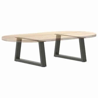 Eettafelpoten 2 st V-vormig 50x(30-31,3) cm staal antraciet 8
