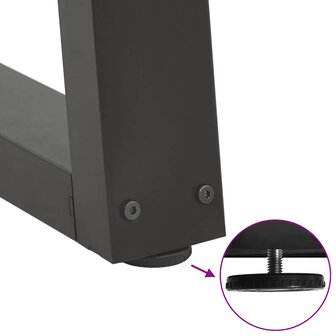 Eettafelpoten 2 st V-vormig 50x(30-31,3) cm staal antraciet 9