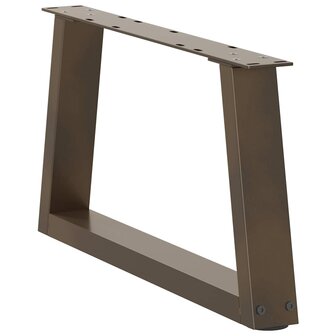 Eettafelpoten 2 st V-vormig 50x(30-31,3) cm staal naturel 4