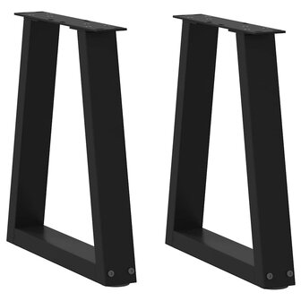 Eettafelpoten 2 st V-vormig 28x(42-43,3) cm staal zwart 1