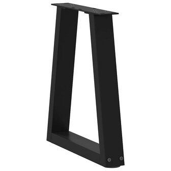 Eettafelpoten 2 st V-vormig 28x(42-43,3) cm staal zwart 4