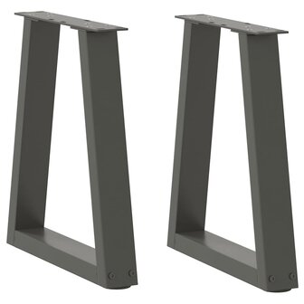 Eettafelpoten 2 st V-vormig 28x(42-43,3) cm staal antraciet 1