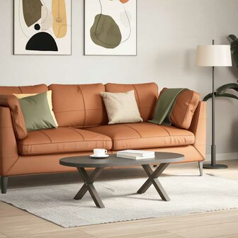 Salontafelpoten 2 st X-vormig 50x(30-31) cm staal naturel 2