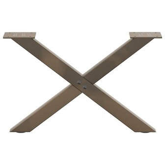 Salontafelpoten 2 st X-vormig 50x(30-31) cm staal naturel 4