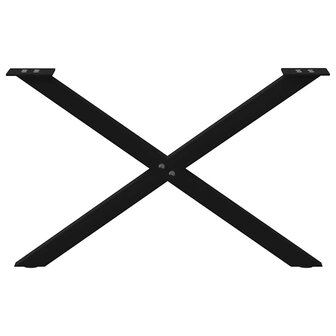 Salontafelpoten 2 st X-vormig 70x(42-43) cm staal zwart 4