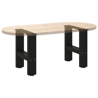 Salontafelpoten 2 st 30x(30-31) cm staal zwart 8