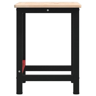 Werkbank rechthoekig 100x60x81,5 cm massief eikenhout 6